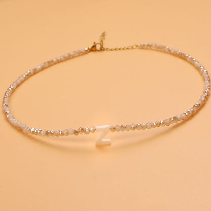 Collar con Piedras e Inicial