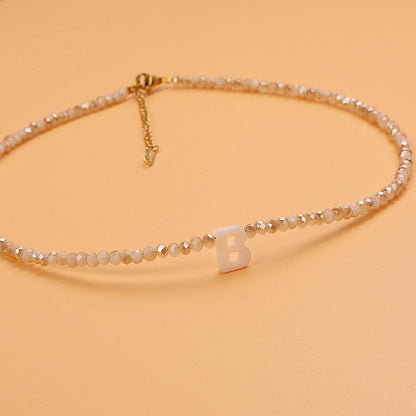 Collar con Piedras e Inicial
