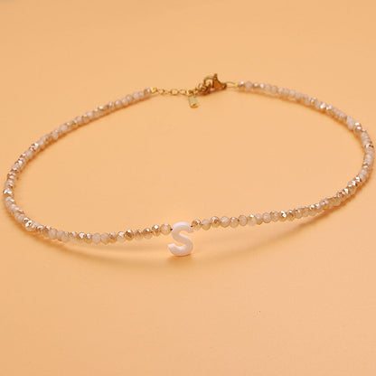 Collar con Piedras e Inicial
