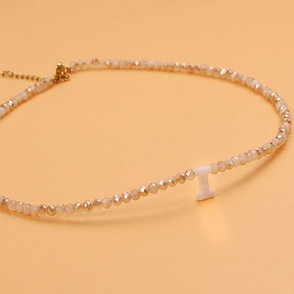 Collar con Piedras e Inicial