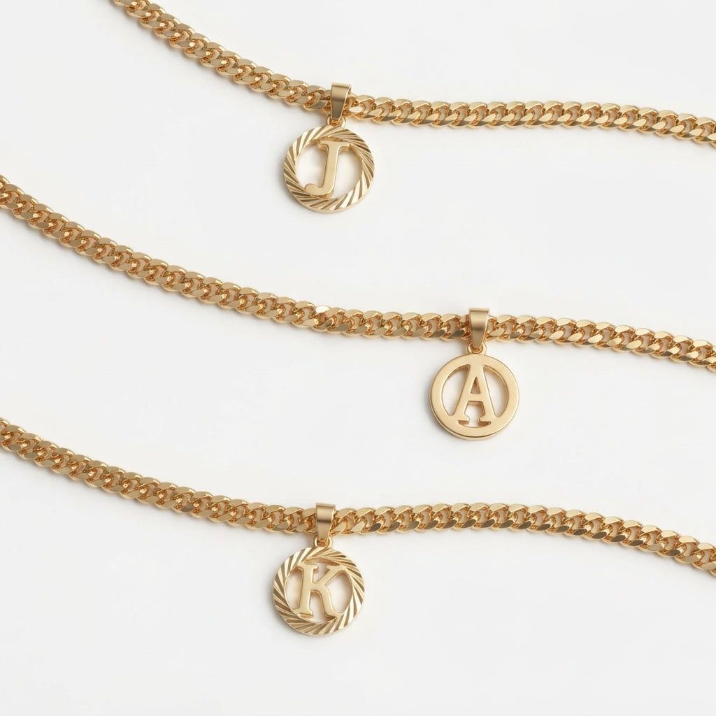 Cadena Cubana con Inicial 14K