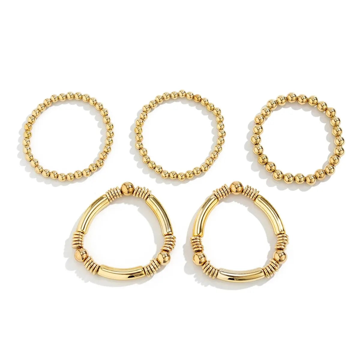 Set de 5 pulseras de cuentas apilables
