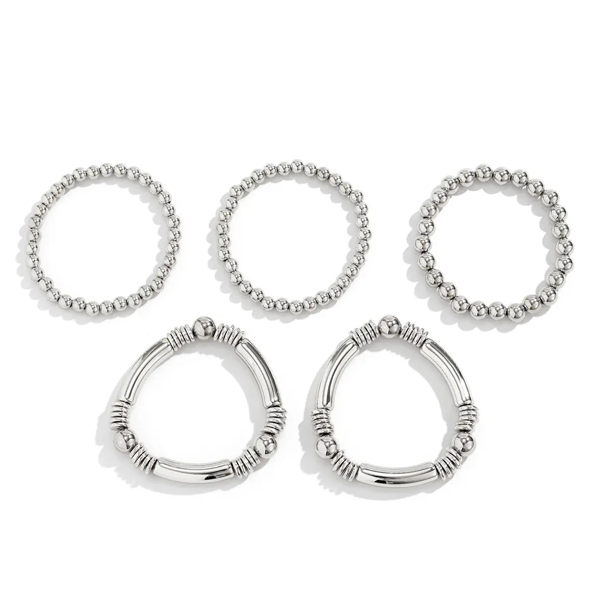 Set de 5 pulseras de cuentas apilables