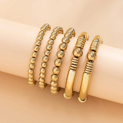 Set de 5 pulseras de cuentas apilables