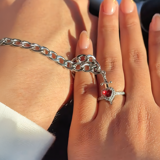 Set para pareja Príncipe y Princesa: anillo y pulsera