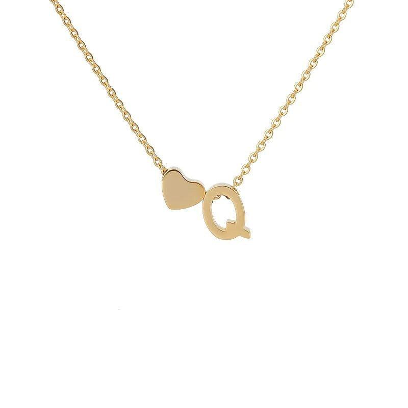 Collar con Inicial Love en Acero Inoxidable