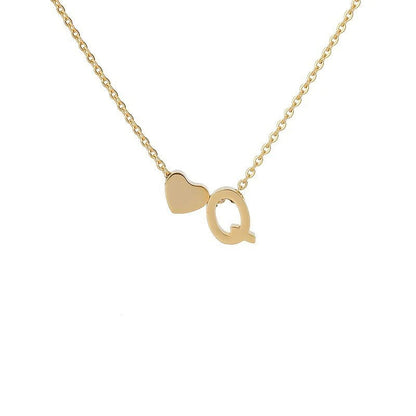 Collar con Inicial Love en Acero Inoxidable