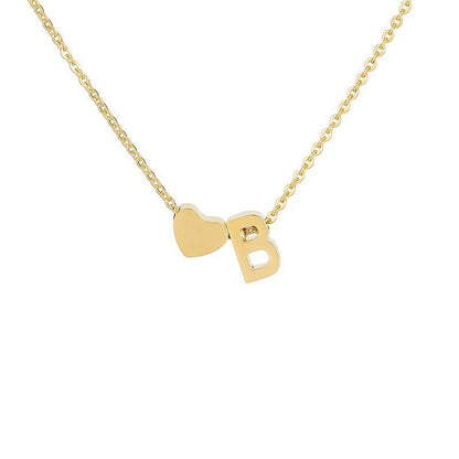 Collar con Inicial Love en Acero Inoxidable