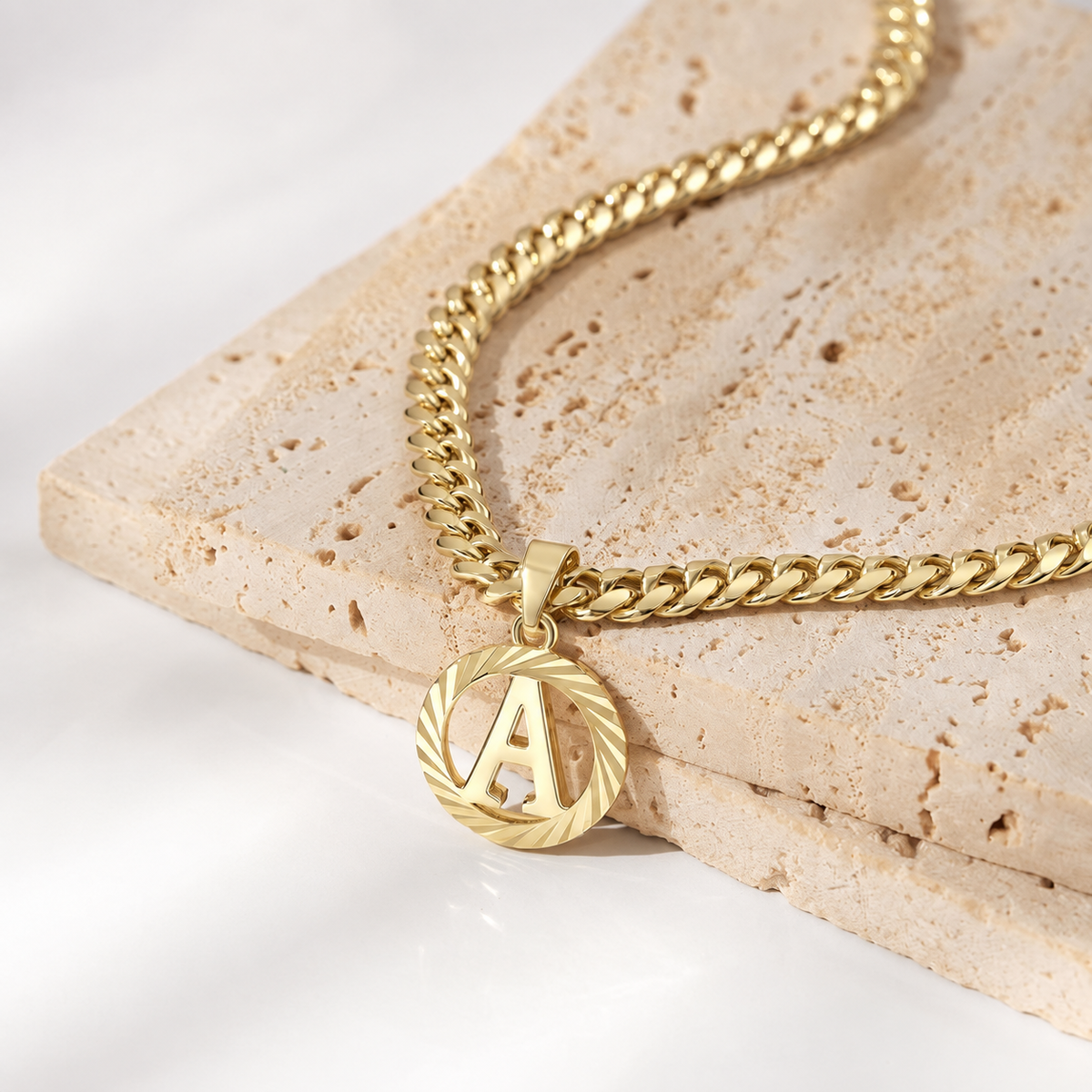 Cadena Cubana con Inicial 14K