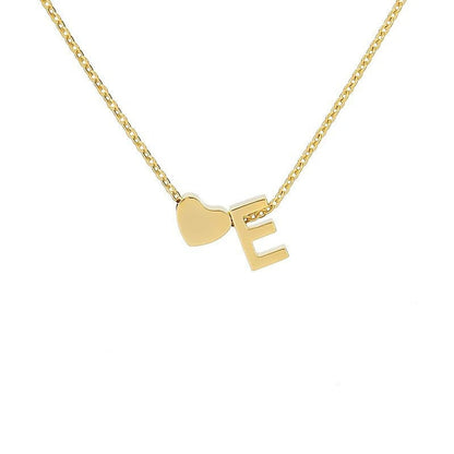 Collar con Inicial Love en Acero Inoxidable
