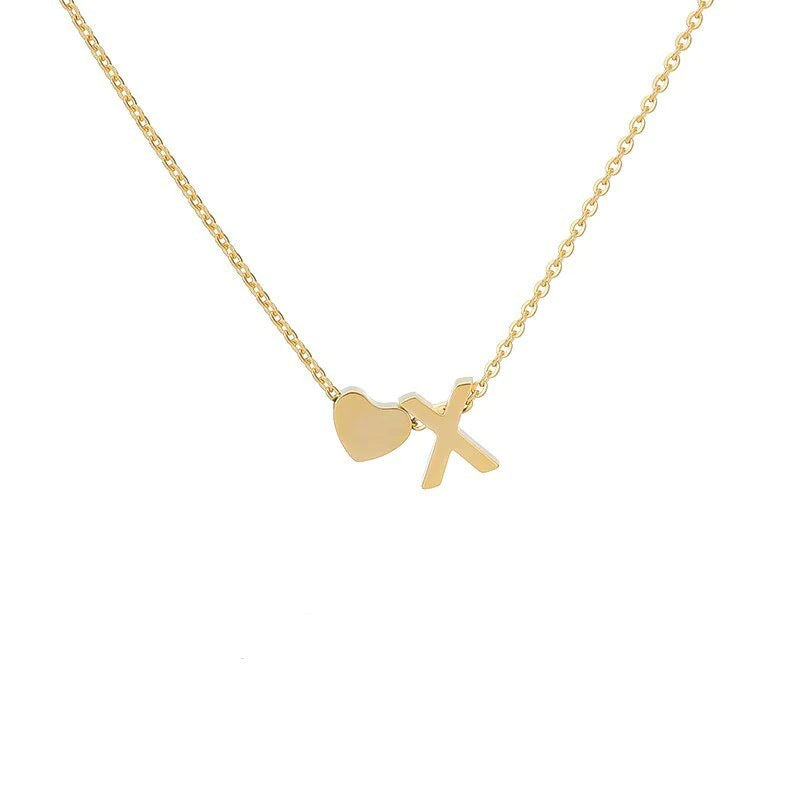 Collar con Inicial Love en Acero Inoxidable