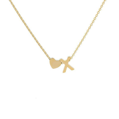 Collar con Inicial Love en Acero Inoxidable