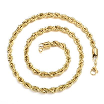 Collar de Cadena Twist en Acero Inoxidable