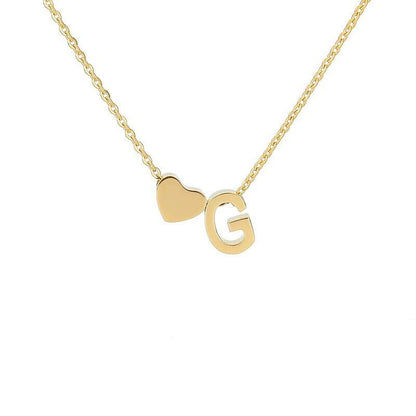 Collar con Inicial Love en Acero Inoxidable