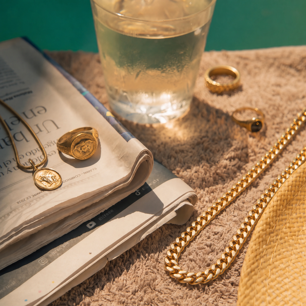 Cadena Cubana Mónaco de Oro 14K