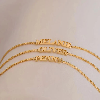 Pulsera de cadena personalizada con nombre