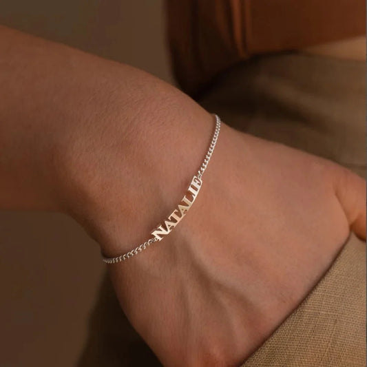 Pulsera de cadena personalizada con nombre