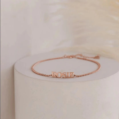 Pulsera de cadena personalizada con nombre