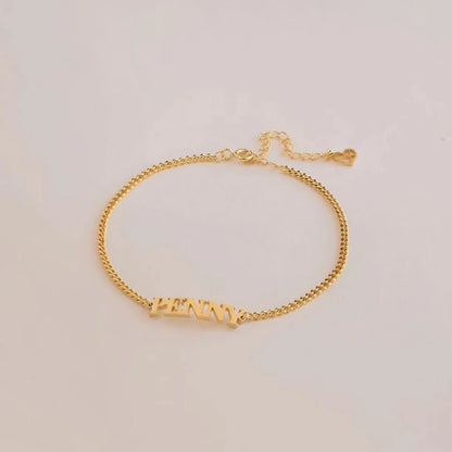 Pulsera de cadena personalizada con nombre