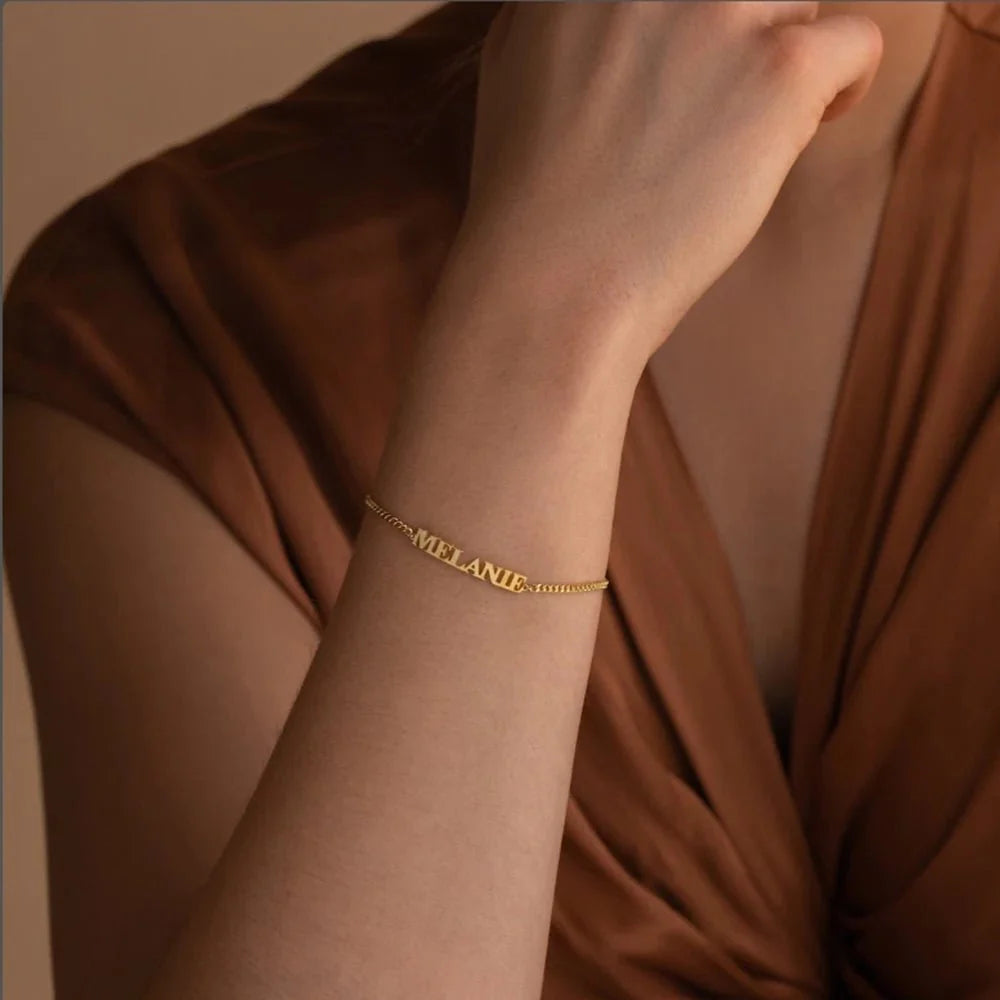 Pulsera de cadena personalizada con nombre