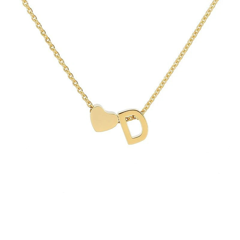 Collar con Inicial Love en Acero Inoxidable