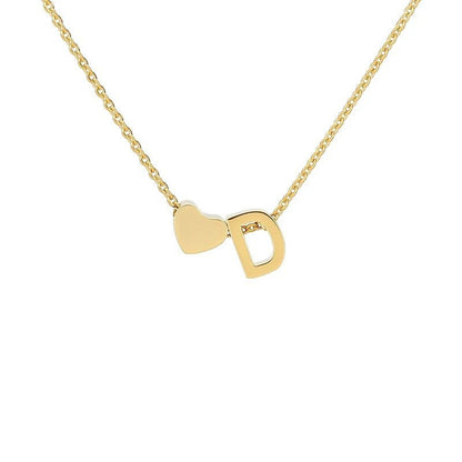 Collar con Inicial Love en Acero Inoxidable