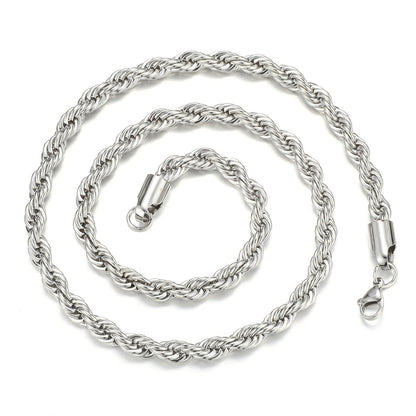 Collar de Cadena Twist en Acero Inoxidable