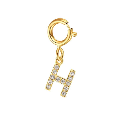 Pulsera delicada de cadena cubana/Fígaro con inicial