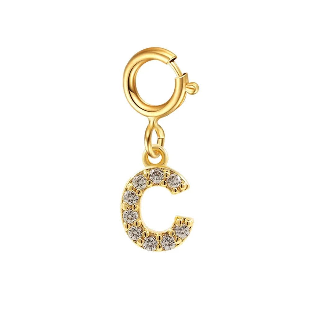Pulsera delicada de cadena cubana/Fígaro con inicial