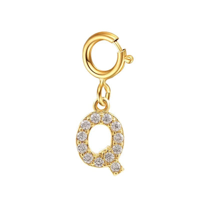 Pulsera delicada de cadena cubana/Fígaro con inicial