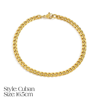 Pulsera delicada de cadena cubana/Fígaro con inicial