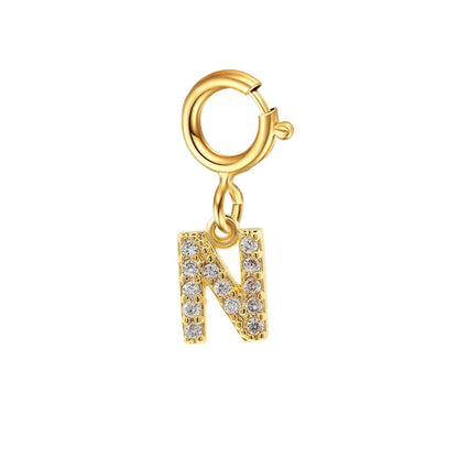 Pulsera delicada de cadena cubana/Fígaro con inicial