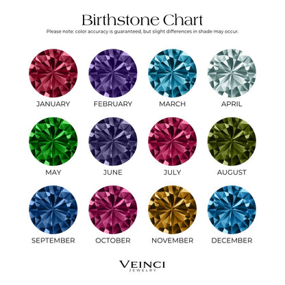 Pulsera delicada de eslabones clip con nombre, piedra de nacimiento y corazón