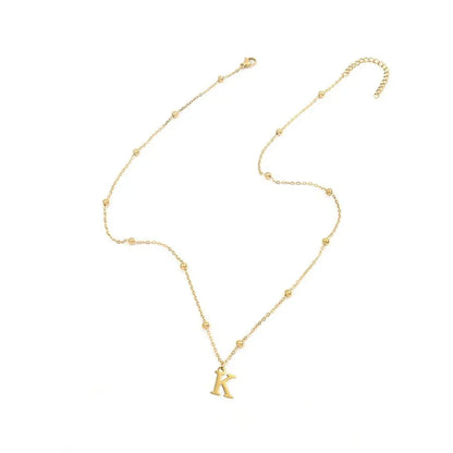 Collar Delicado con Inicial y Cadena Satellite
