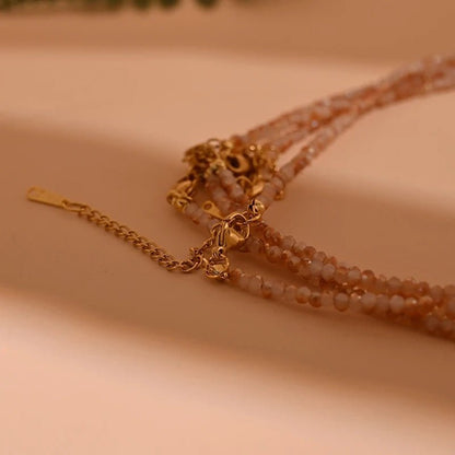 Collar con Piedras e Inicial