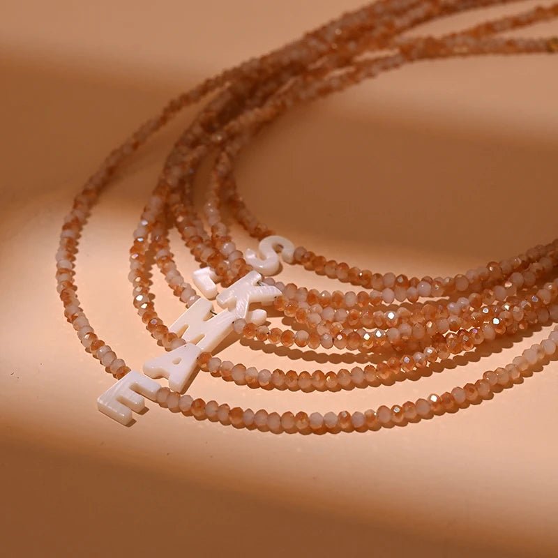 Collar con Piedras e Inicial