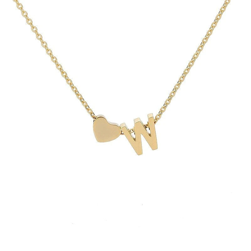 Collar con Inicial Love en Acero Inoxidable