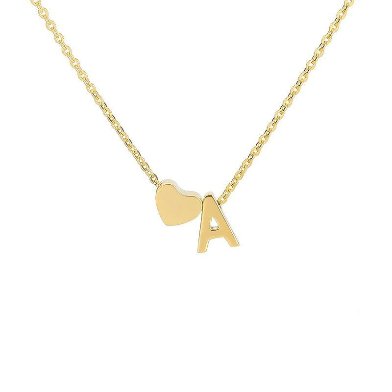 Collar con Inicial Love en Acero Inoxidable