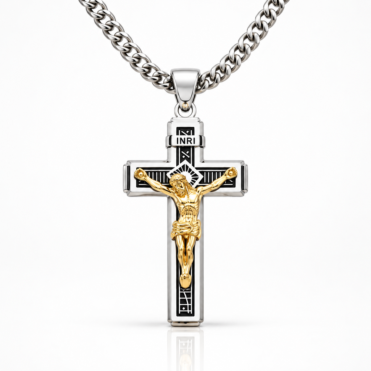 Cadena Crucifijo INRI 14K