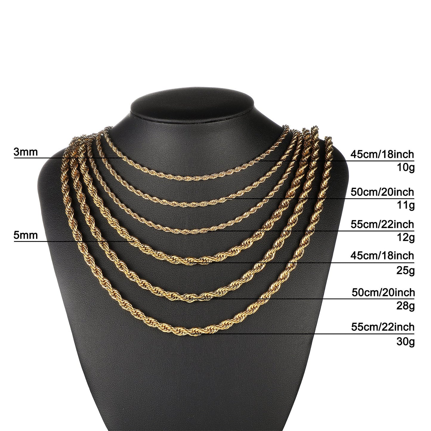 Collar de Cadena Twist en Acero Inoxidable