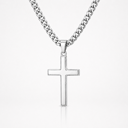 Cadena con Cruz de Plata