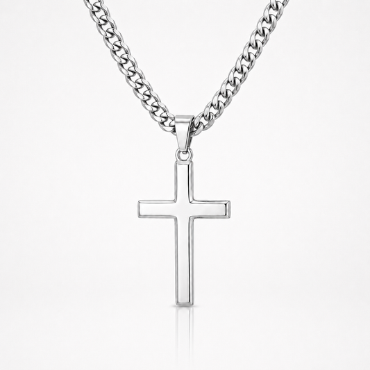 Cadena con Cruz de Plata